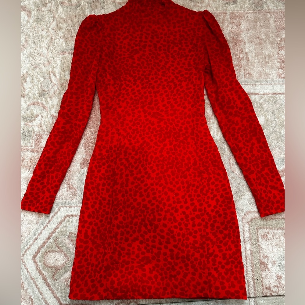 Orange & red bodycon dress